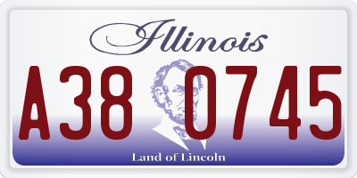 IL license plate A380745