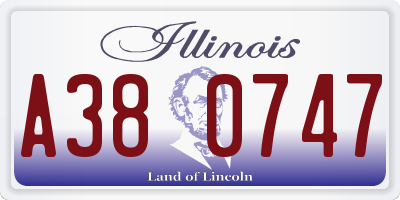 IL license plate A380747