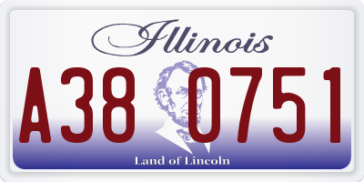 IL license plate A380751
