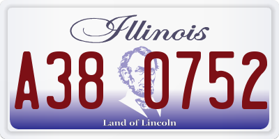IL license plate A380752