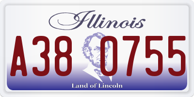 IL license plate A380755