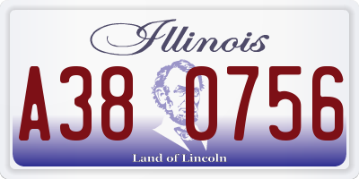 IL license plate A380756