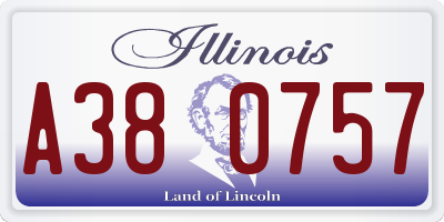 IL license plate A380757