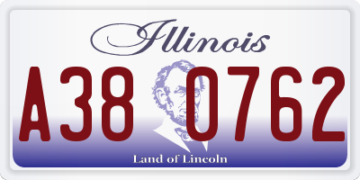 IL license plate A380762