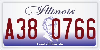 IL license plate A380766
