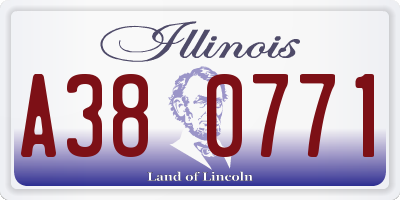 IL license plate A380771