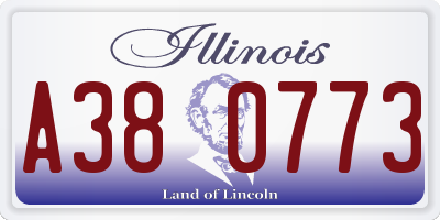 IL license plate A380773