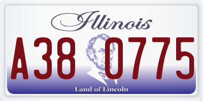 IL license plate A380775