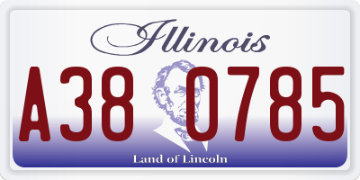 IL license plate A380785