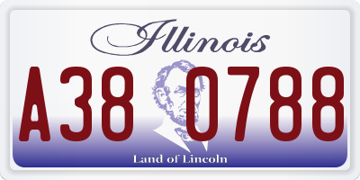 IL license plate A380788
