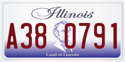 IL license plate A380791