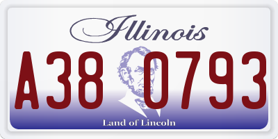 IL license plate A380793