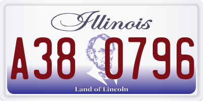 IL license plate A380796