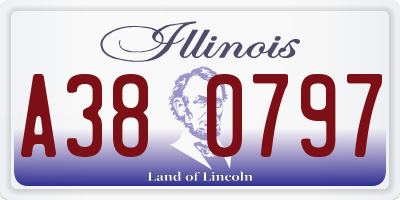IL license plate A380797