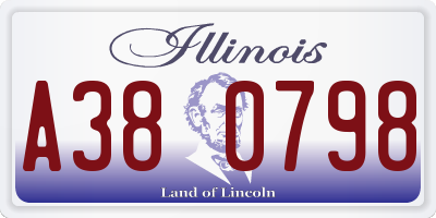 IL license plate A380798