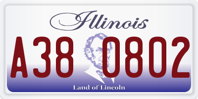 IL license plate A380802