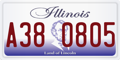 IL license plate A380805