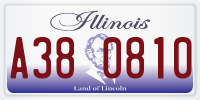 IL license plate A380810
