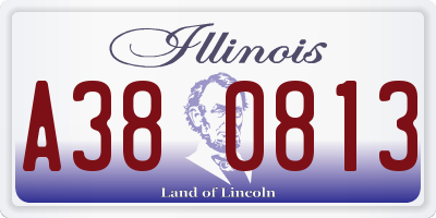 IL license plate A380813