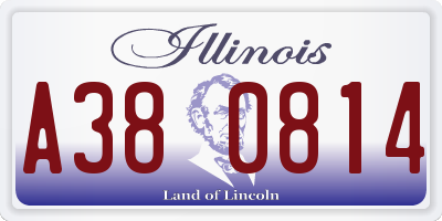 IL license plate A380814