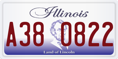 IL license plate A380822