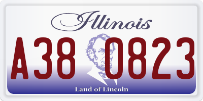 IL license plate A380823