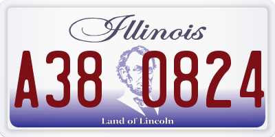 IL license plate A380824