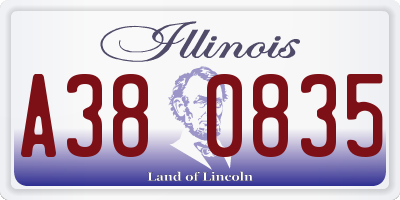 IL license plate A380835