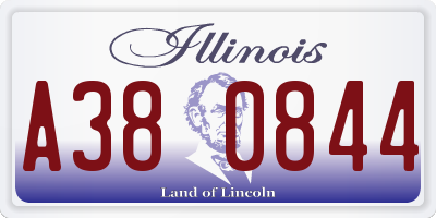 IL license plate A380844