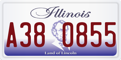 IL license plate A380855