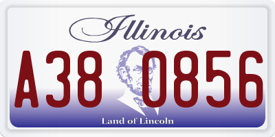IL license plate A380856
