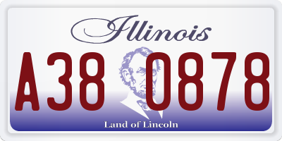 IL license plate A380878