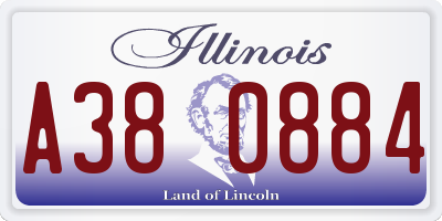 IL license plate A380884