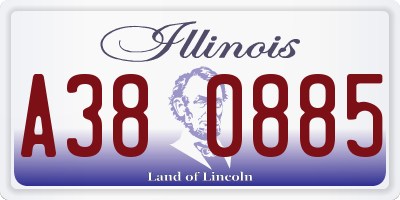 IL license plate A380885