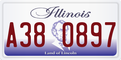 IL license plate A380897