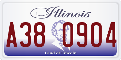 IL license plate A380904