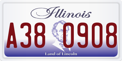 IL license plate A380908