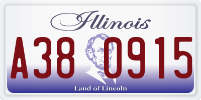 IL license plate A380915