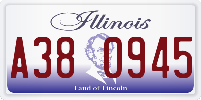IL license plate A380945
