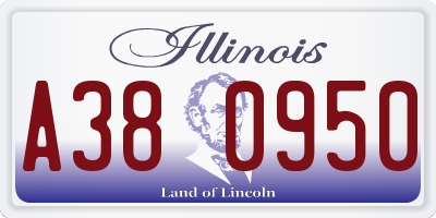 IL license plate A380950