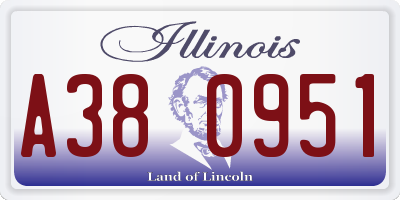 IL license plate A380951