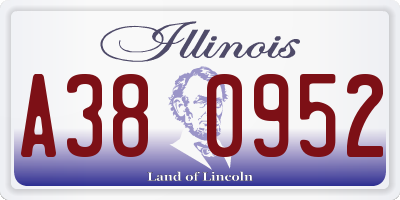IL license plate A380952