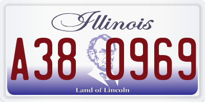 IL license plate A380969