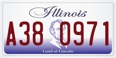 IL license plate A380971
