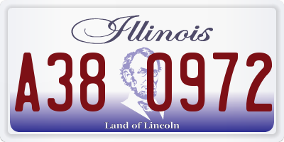 IL license plate A380972