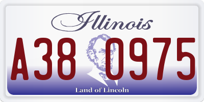 IL license plate A380975