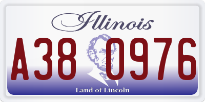 IL license plate A380976