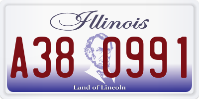 IL license plate A380991
