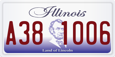IL license plate A381006