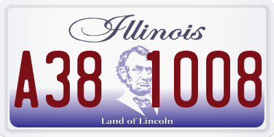 IL license plate A381008